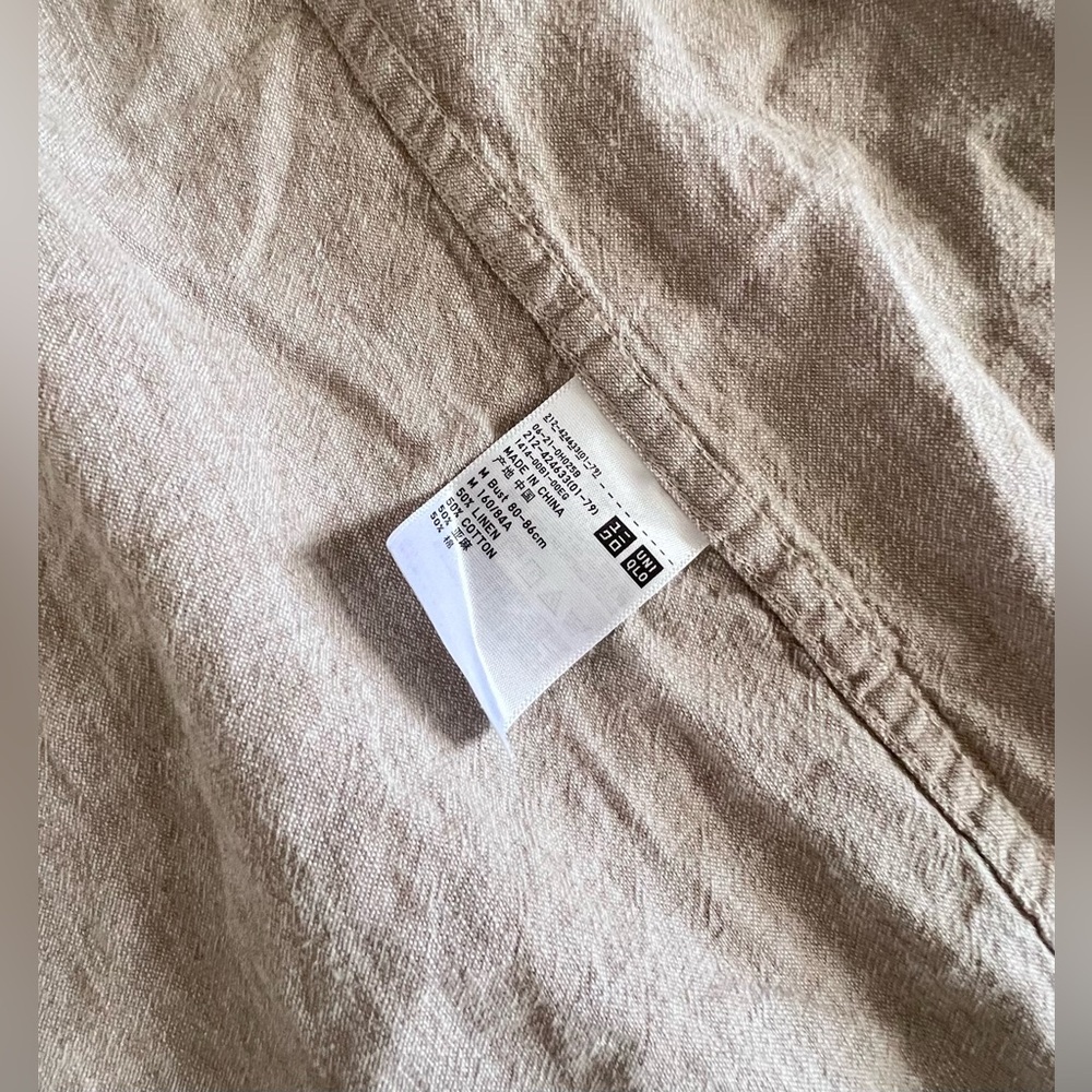 Uniqlo Light Brown Linen Light Weight Coat - Picture 5 of 7